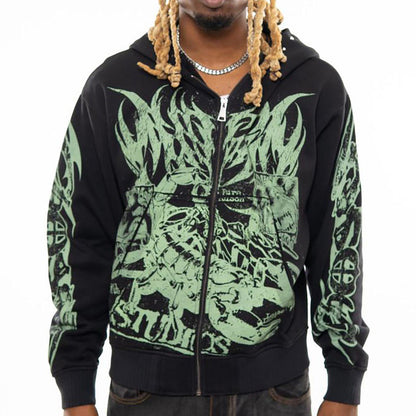 Scorpion oversized full zip hoodie Black by Chosen - 1