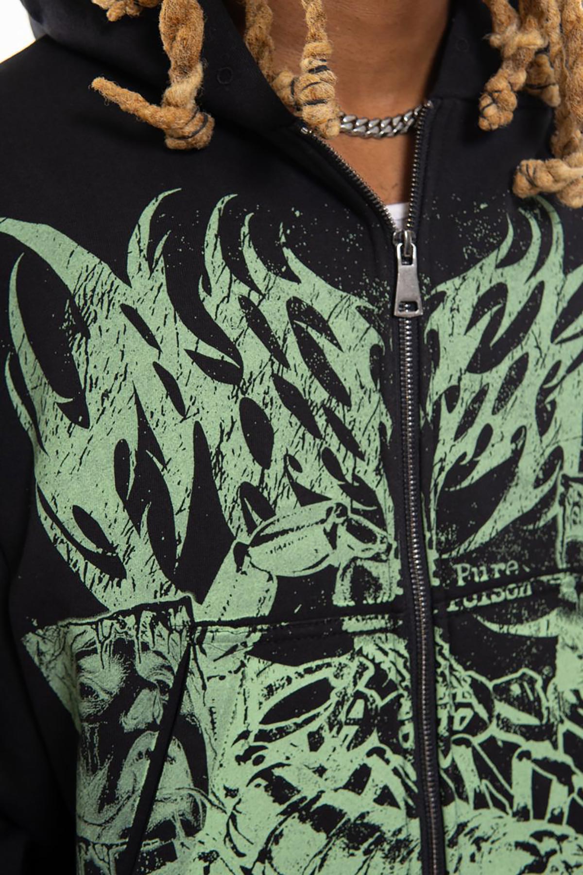 Scorpion oversized full zip hoodie by Chosen, view 4