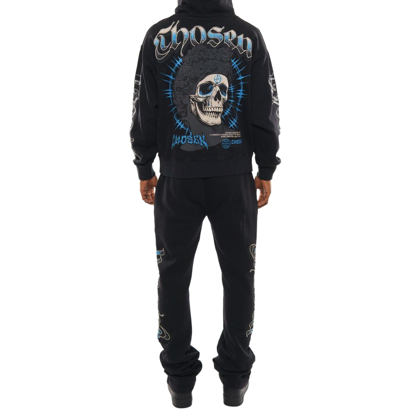 Anarchy oversized full zip hoodie set By Chosen-2