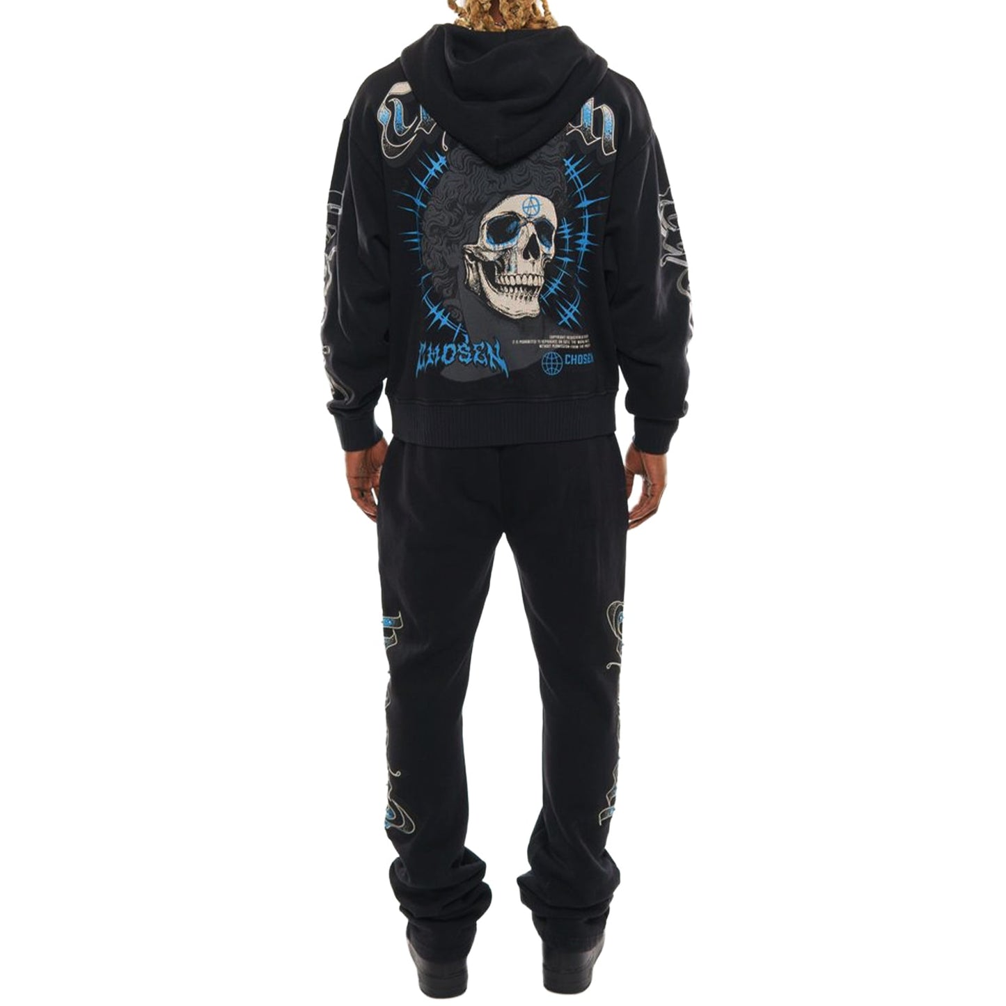 Anarchy oversized full zip hoodie set By Chosen-4