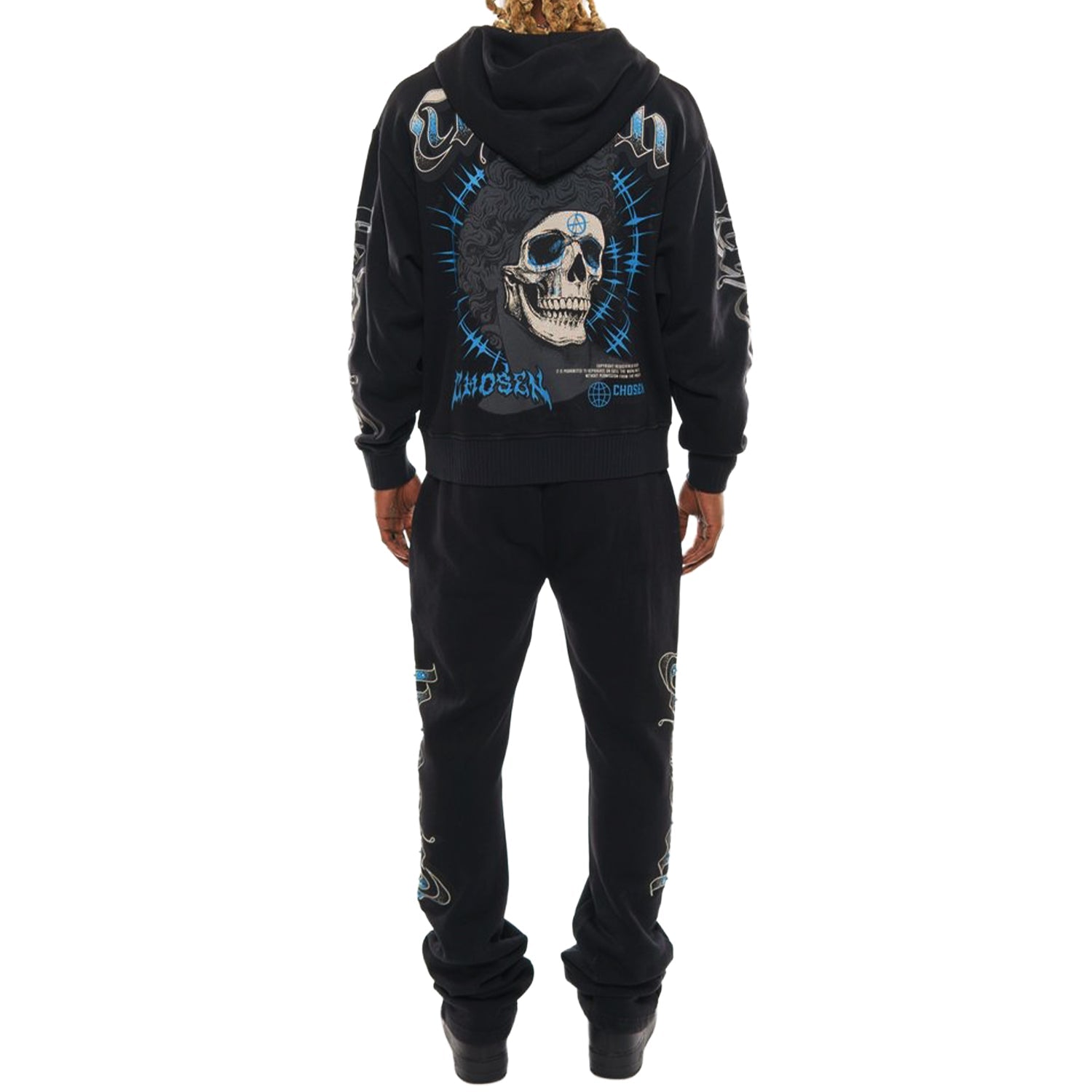 Anarchy oversized full zip hoodie set By Chosen-4