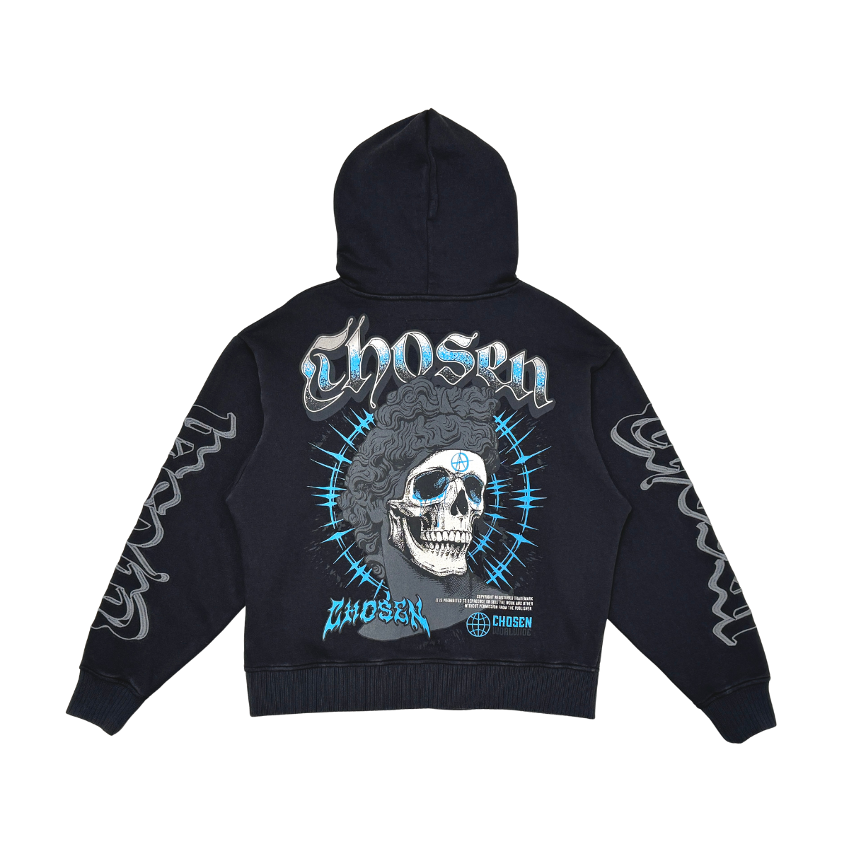 Anarchy oversized full zip hoodie set By Chosen-11