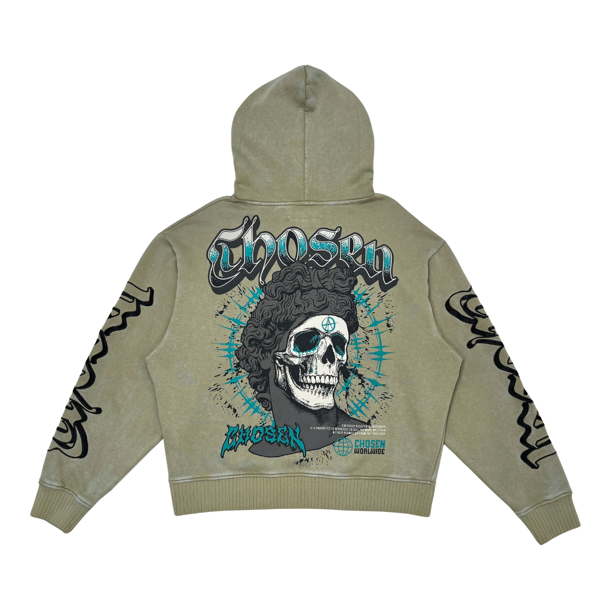 Anarchy oversized full zip hoodie by Chosen, view 10
