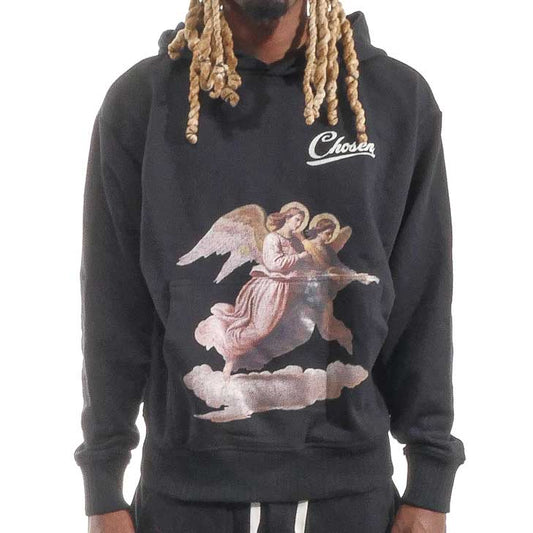 The Angel Of The Lord Pull-Over Hoodie Black by Chosen - 1