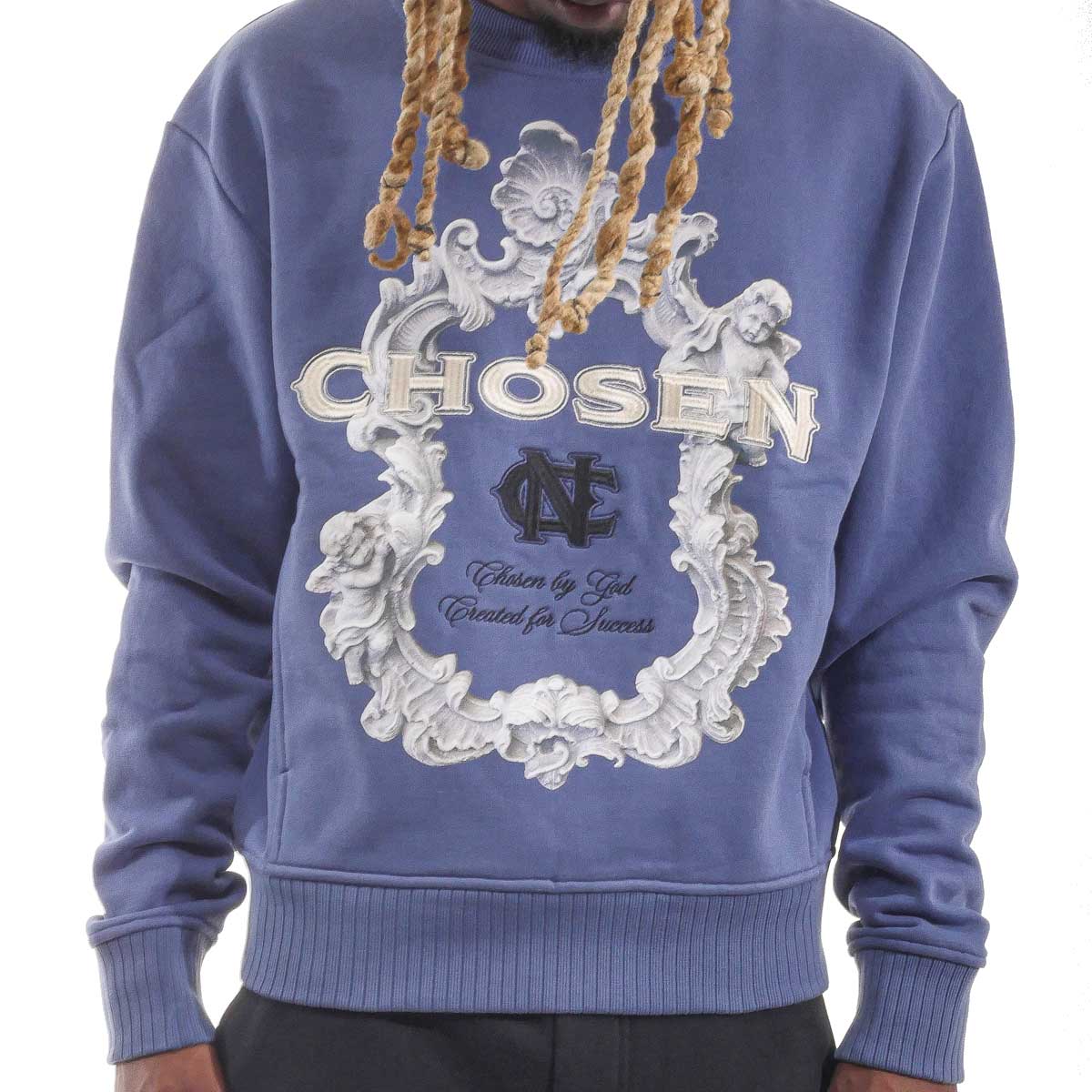 Pocketed Washed Frame Crew Blue Grey by Chosen - 1
