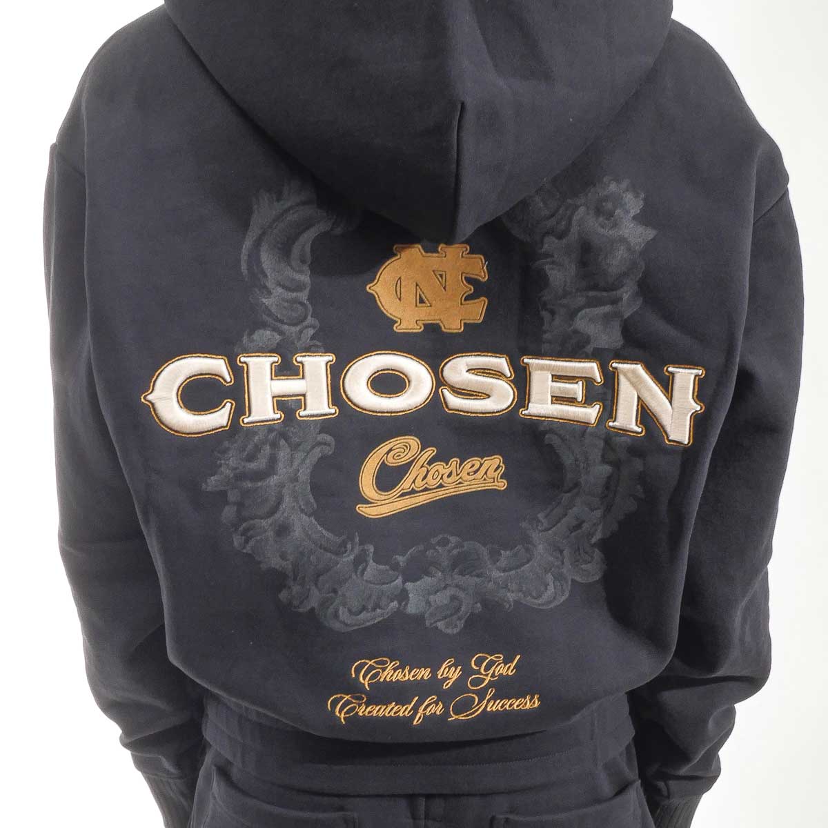 Washed Quarter Zip Frame Hoodie Black by Chosen - 4