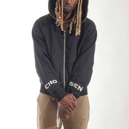 Washed Full-Zip Hoodie Black by Chosen - 5