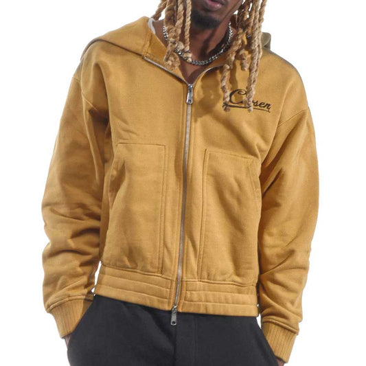 Chosen Washed Full-Zip Hoodie Amber Gold by Chosen - 1