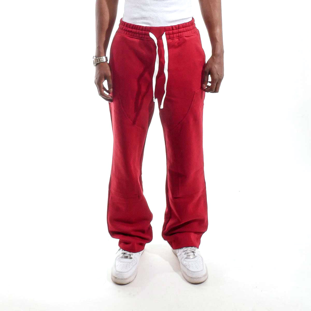 Washed Carpenter Sweatpants Rosewood by Chosen - 1