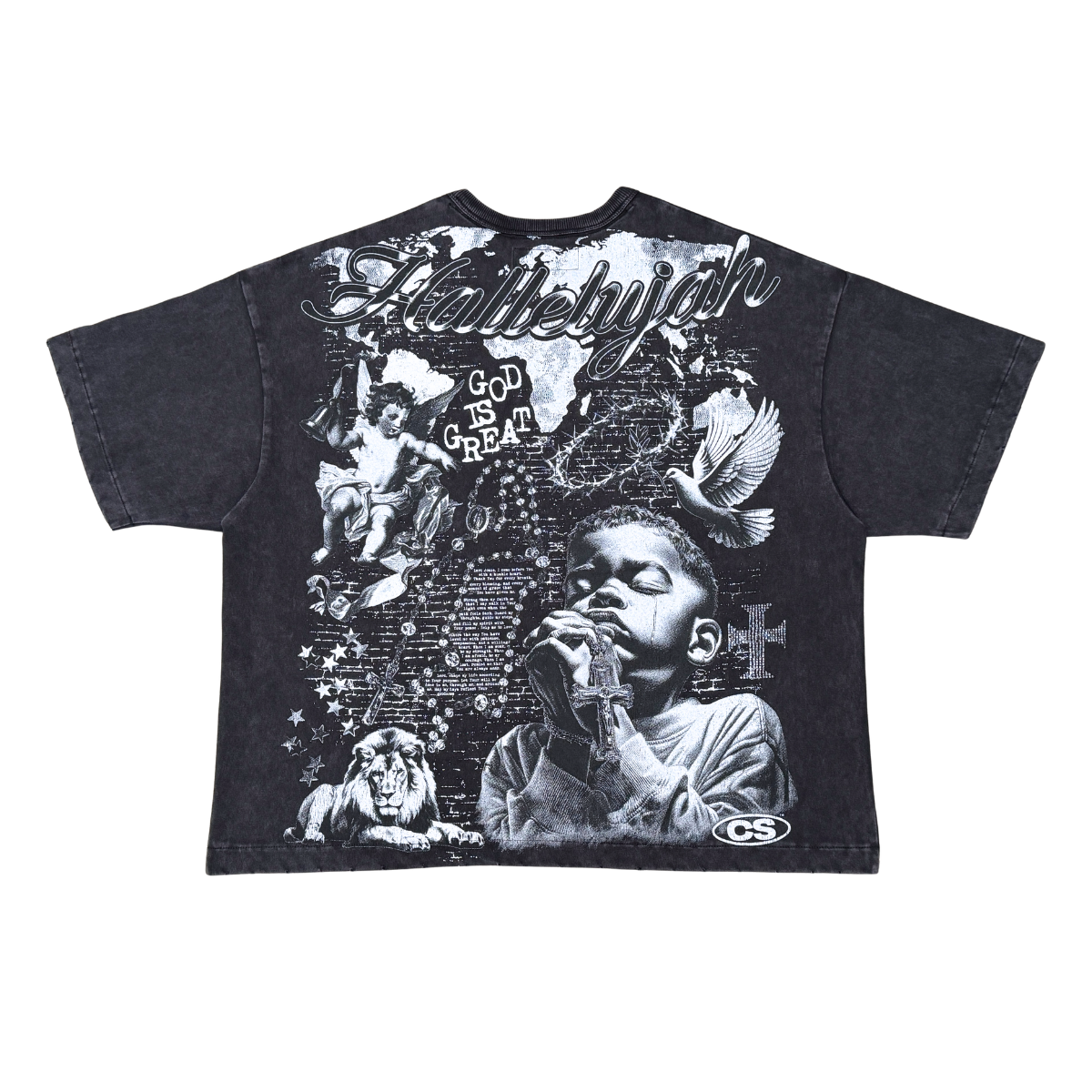 Praying Boy Vintage Graphic Tee by Chosen, view 5