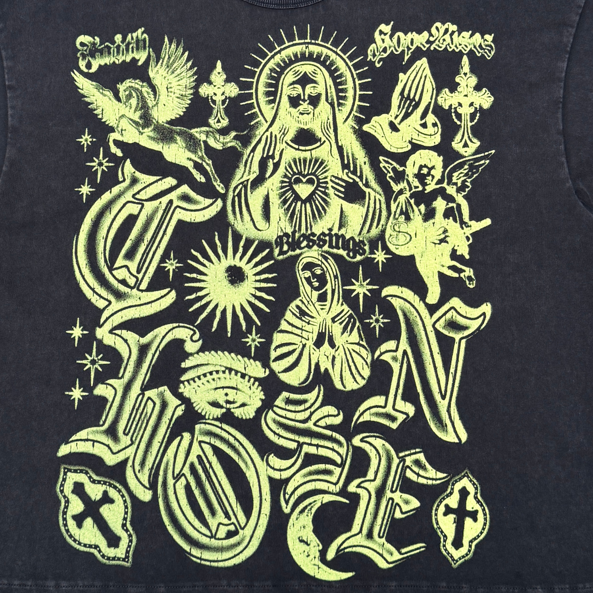 Blessings Neon Graphic Vintage Tee by Chosen, view 4