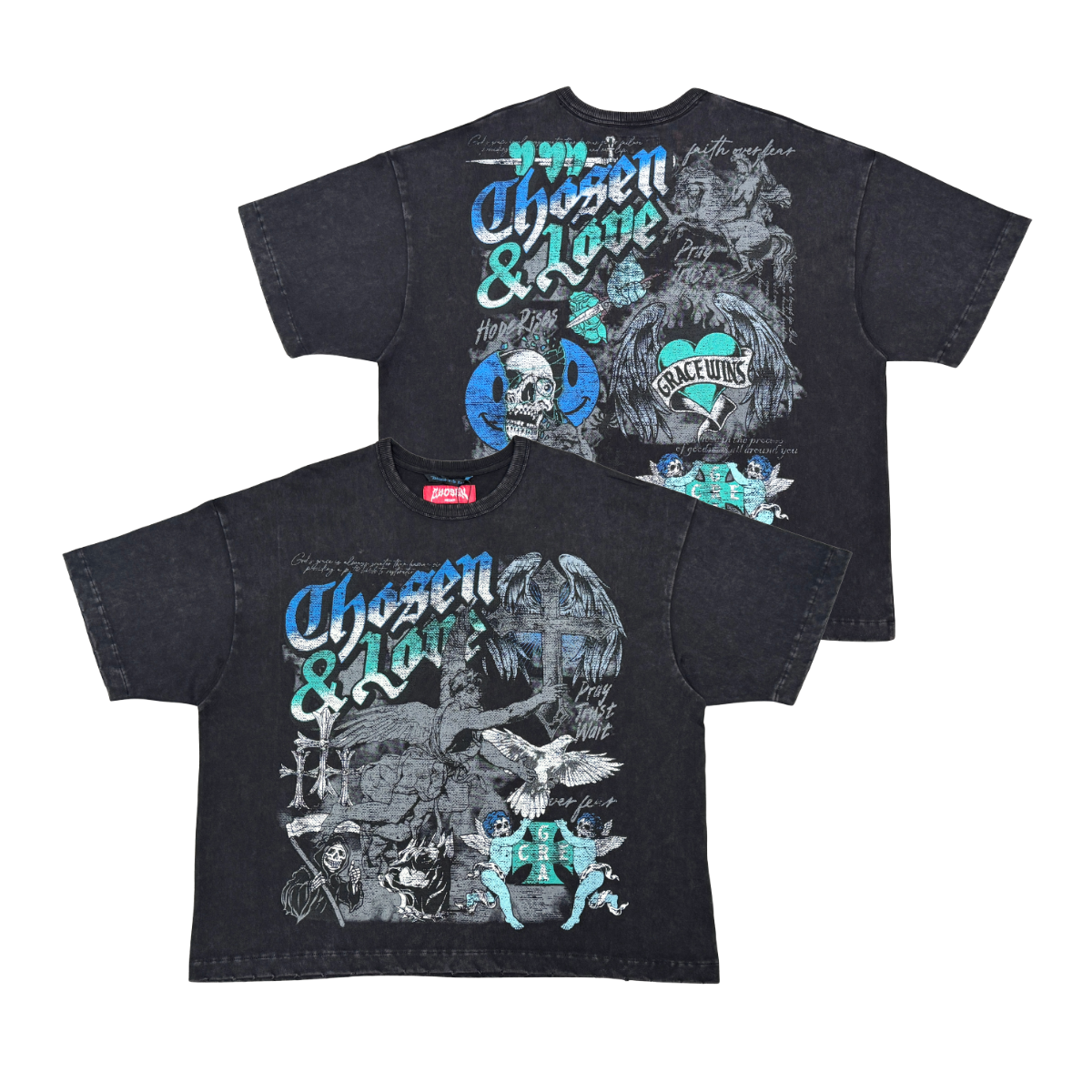 Chosen & Loved Vintage Angel Graphic Tee by Chosen, view 6