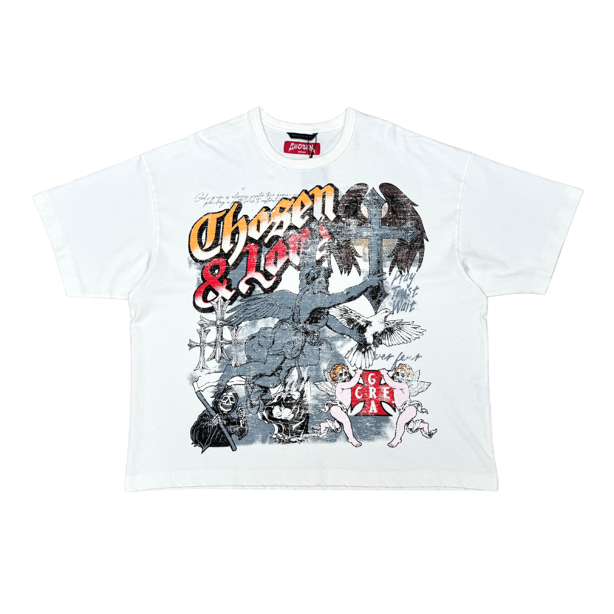 Chosen & Loved Vintage Angel Graphic Tee by VIERICHEPARIS, view 8