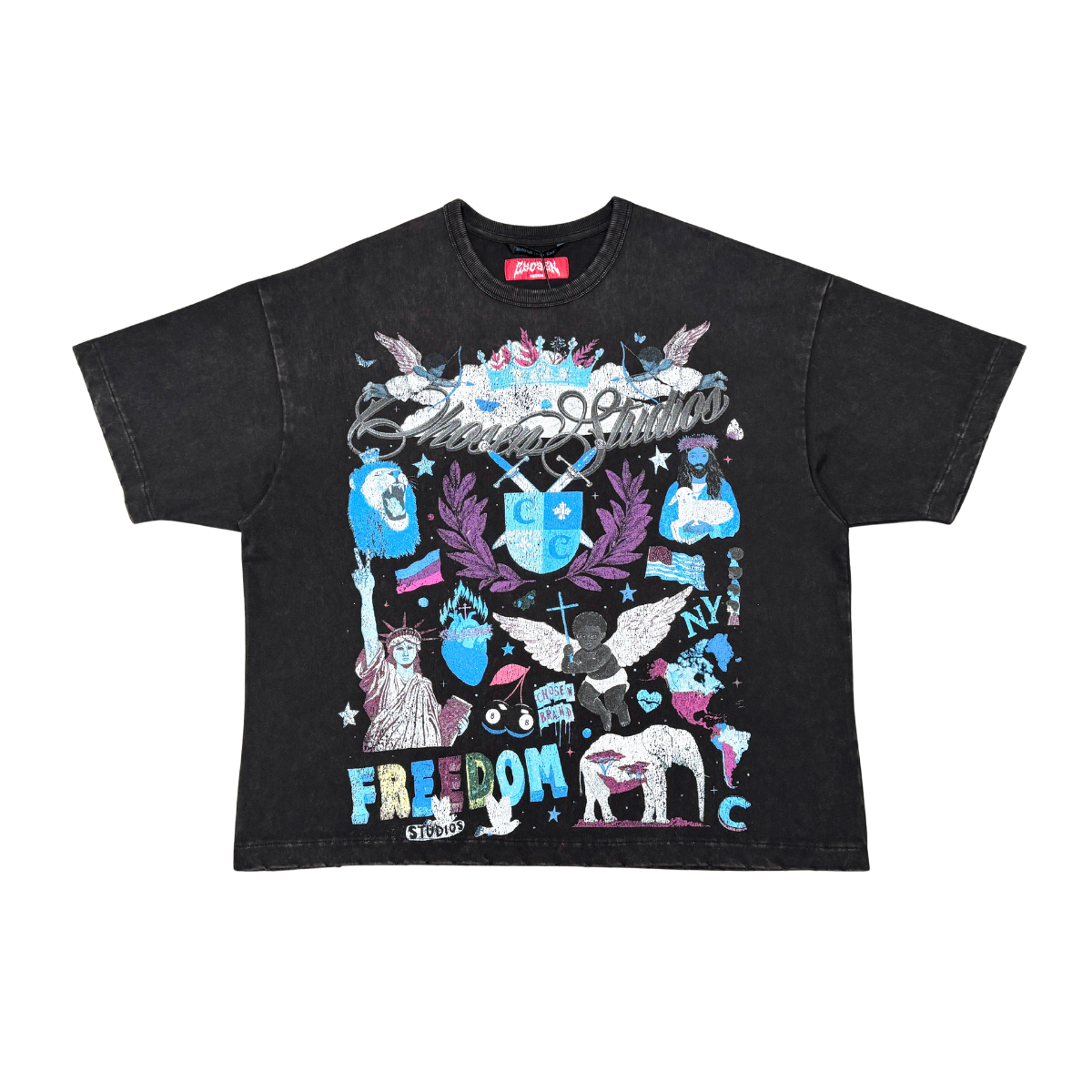 Freedom Crest Collage Tee by Chosen, view 3