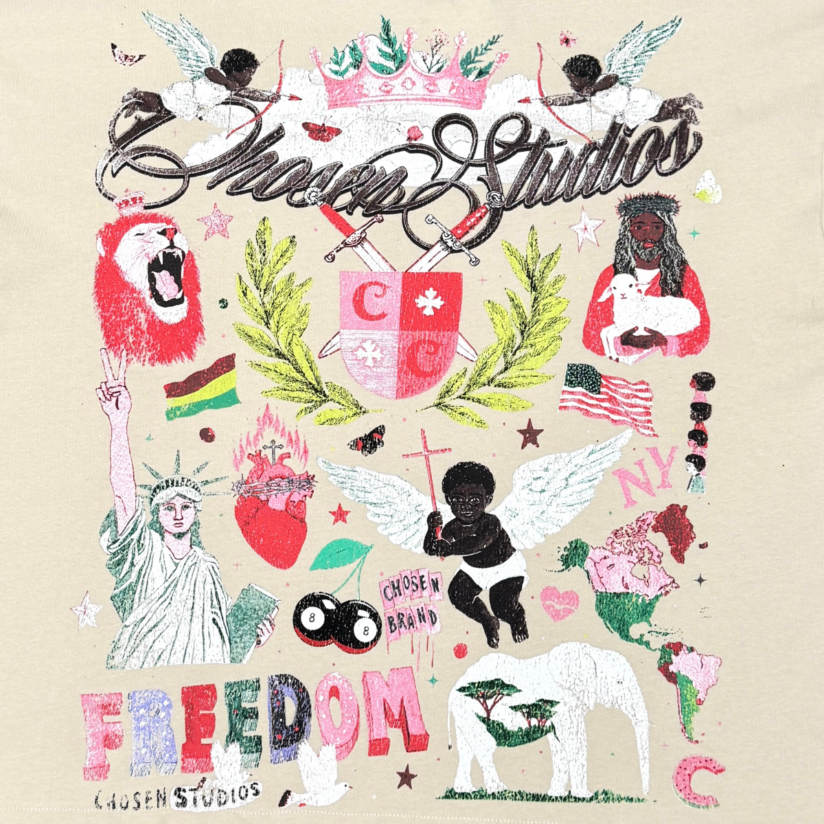 Freedom Crest Collage Tee by Chosen, view 9