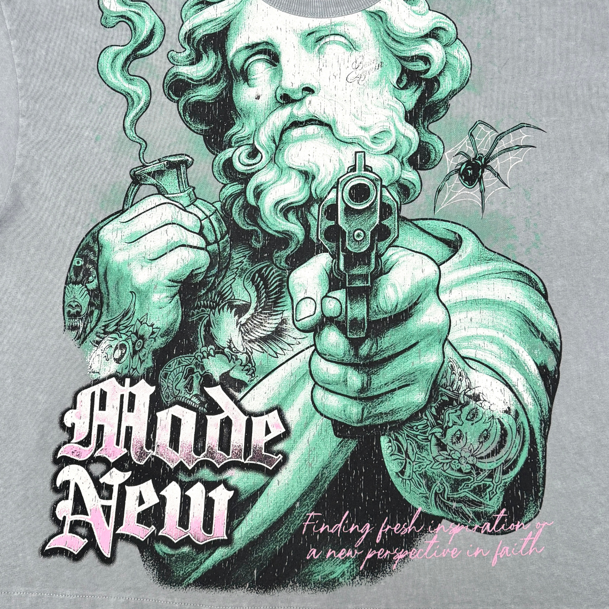 Made New Statue Graphic Tee by VIERICHEPARIS, view 9