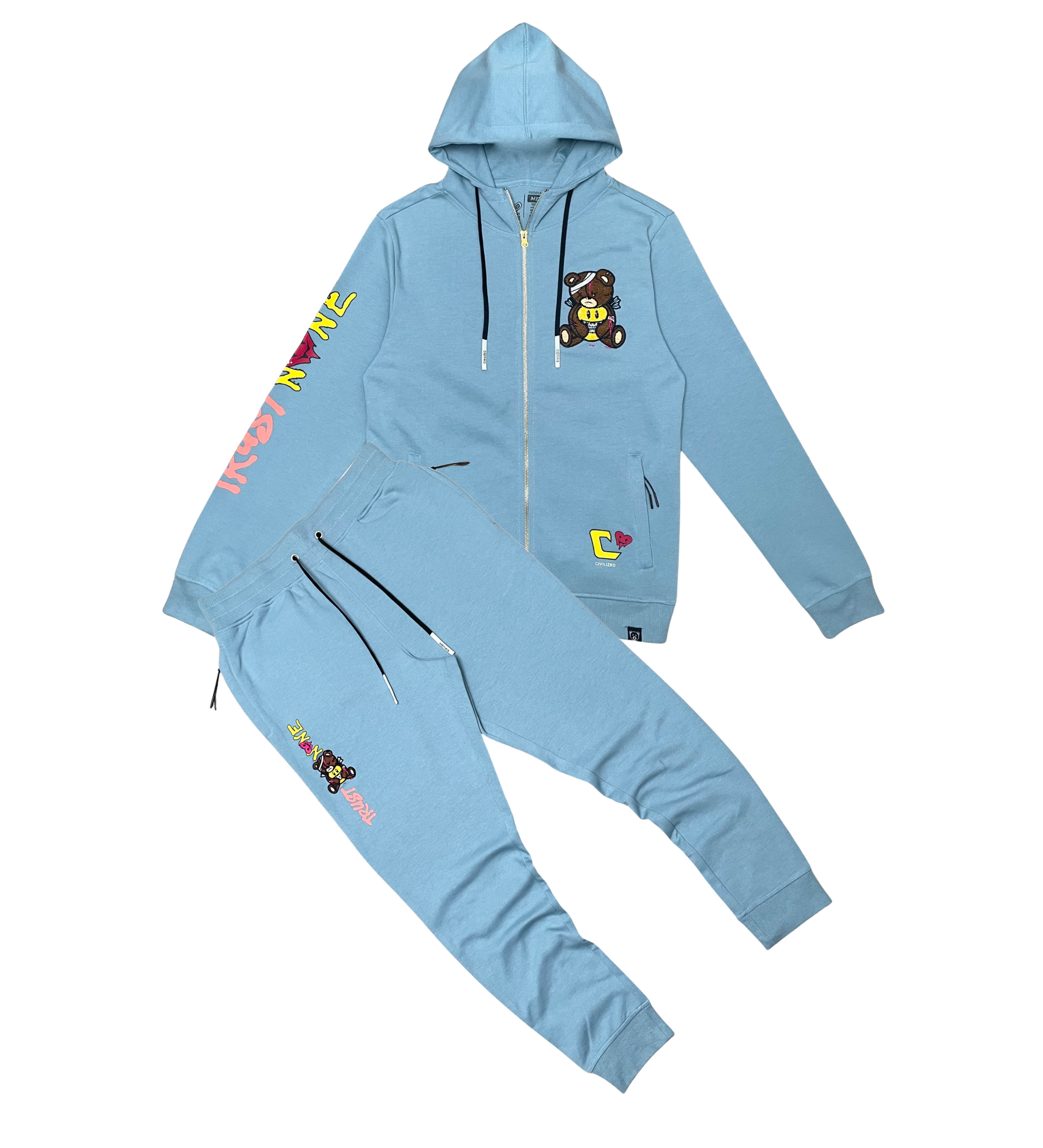 Trust No One Jogger Set - Light Blue | Civilized _9