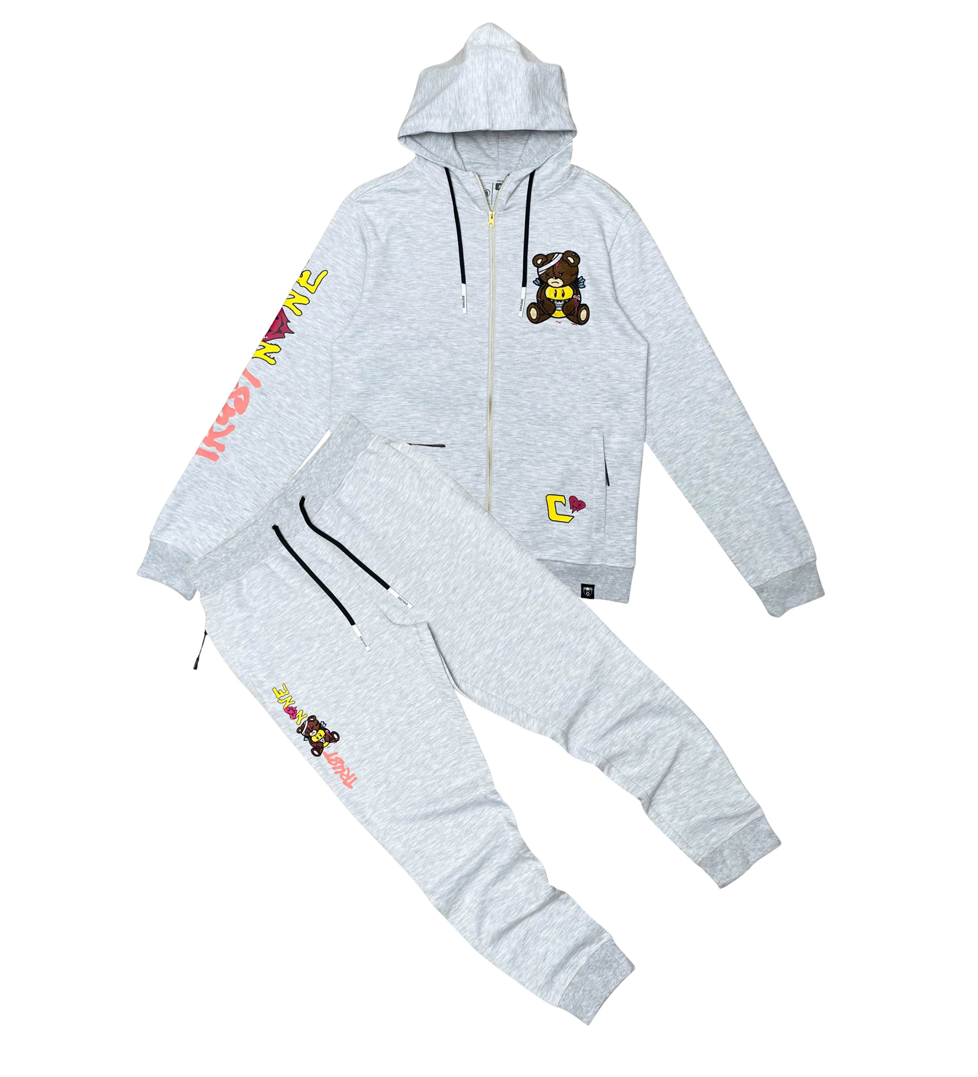 Trust No One Jogger Set - Light Heather Grey | Civilized _17
