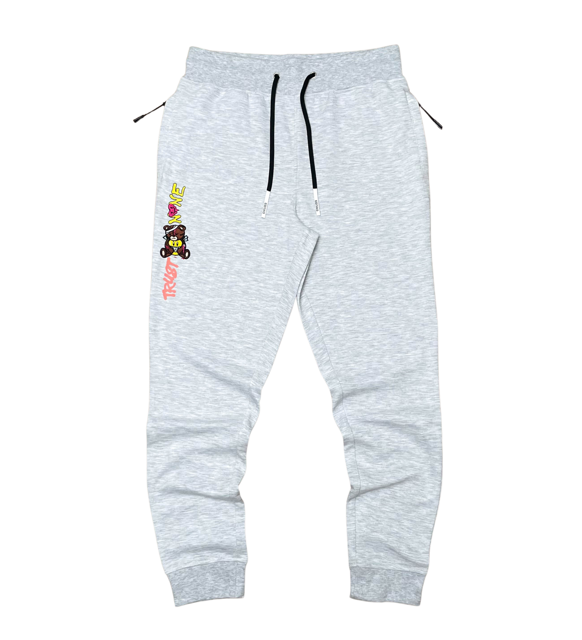 Trust No One Jogger Set - Civilized | Light Heather Grey_22