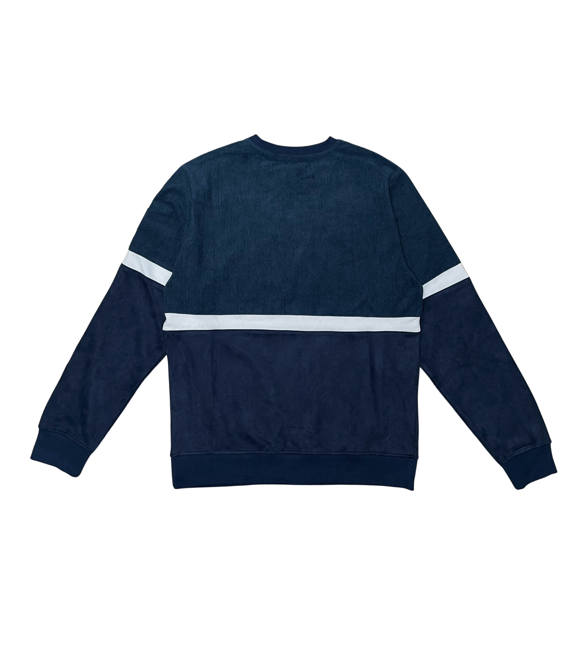 Velvet And Corduroy Mix Jogger Set - Navy | Civilized _10