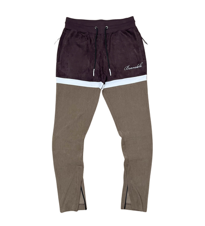 Velvet And Corduroy Mix Jogger Set - Grape | Civilized _5