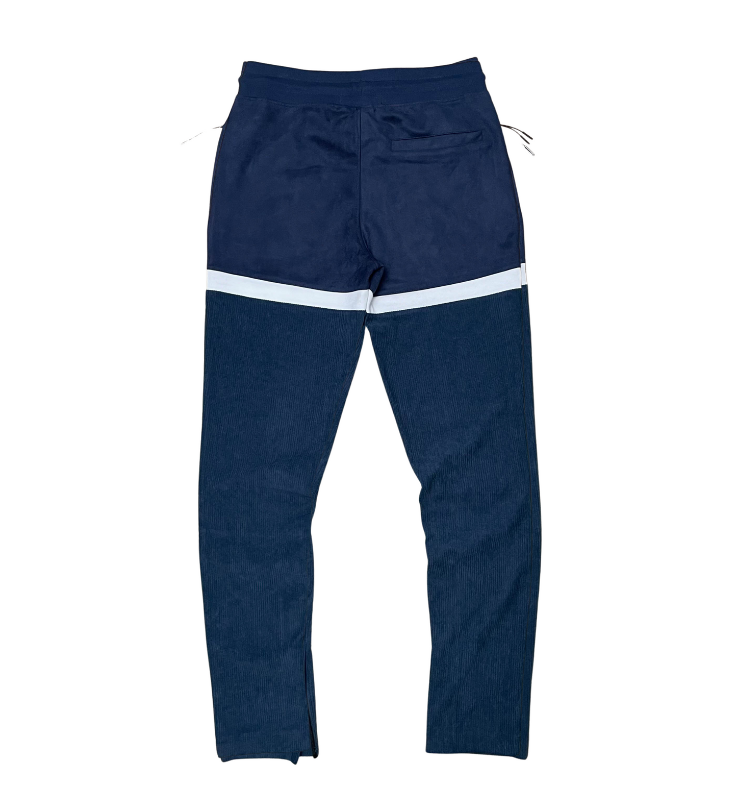 Velvet And Corduroy Mix Jogger Set - Civilized | Navy_13