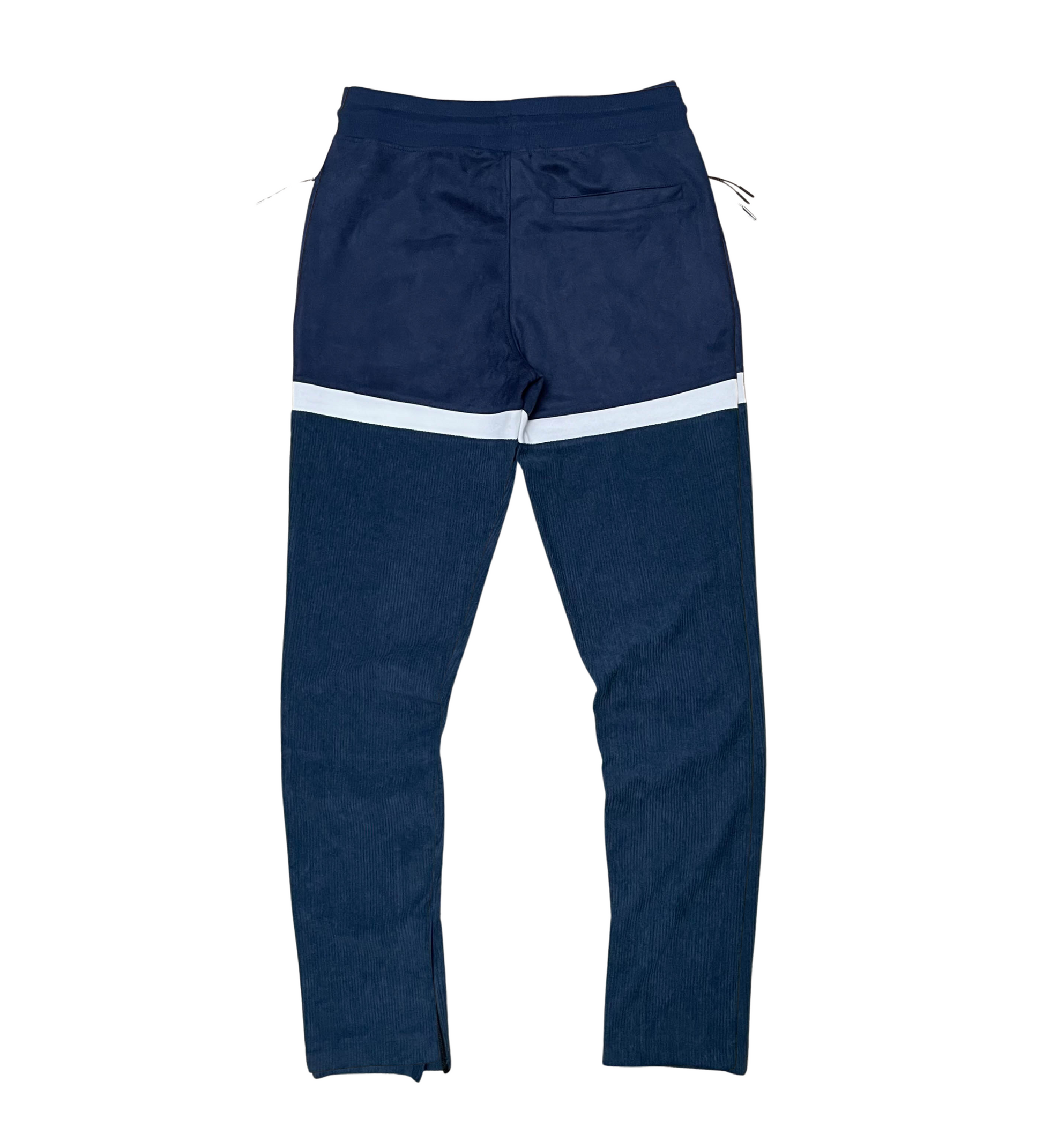 Velvet And Corduroy Mix Jogger Set - Civilized | Navy_13