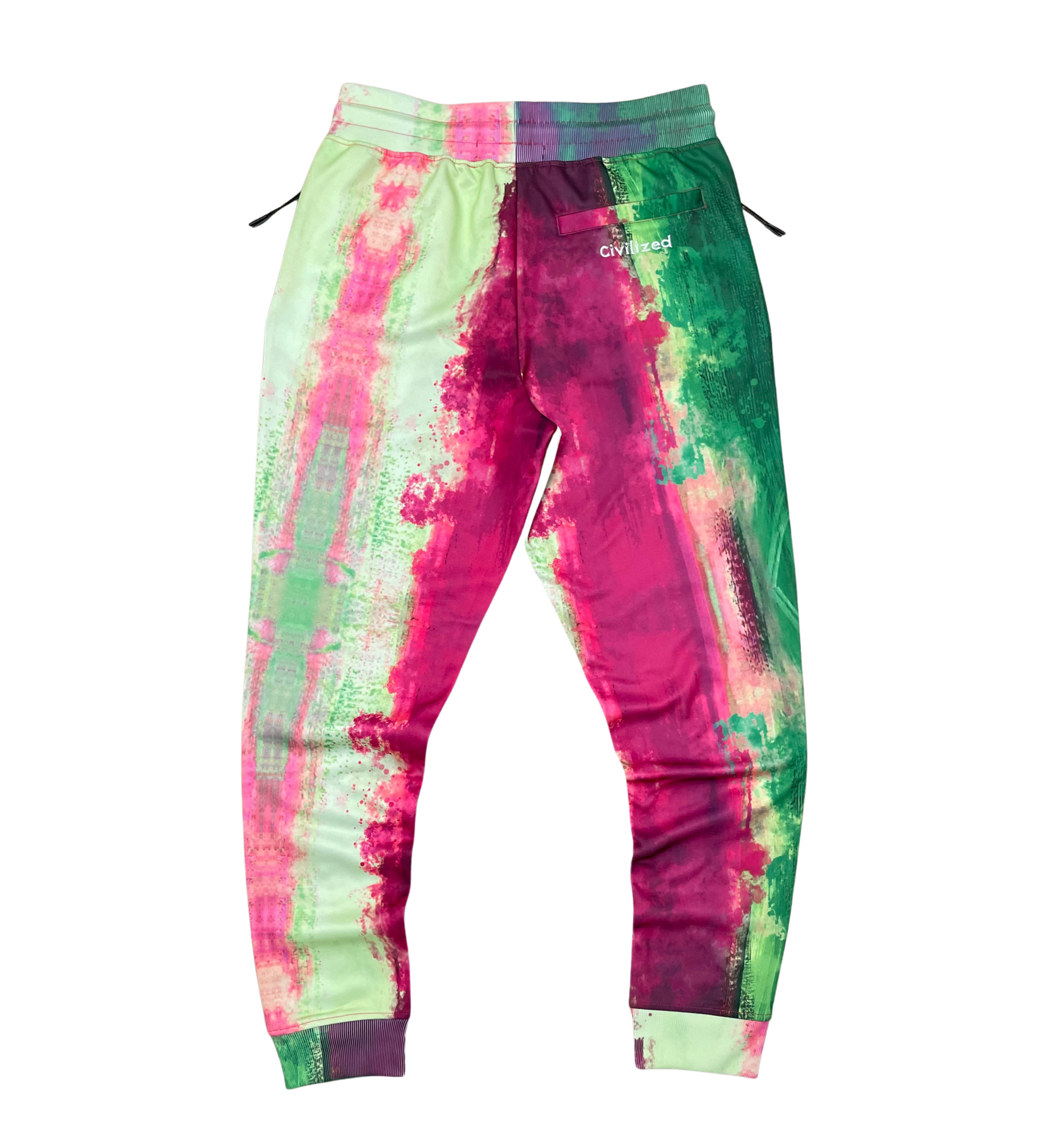 Raised By Bears Poly Tie Dye Jogger Set - Civilized | Fuschia_13