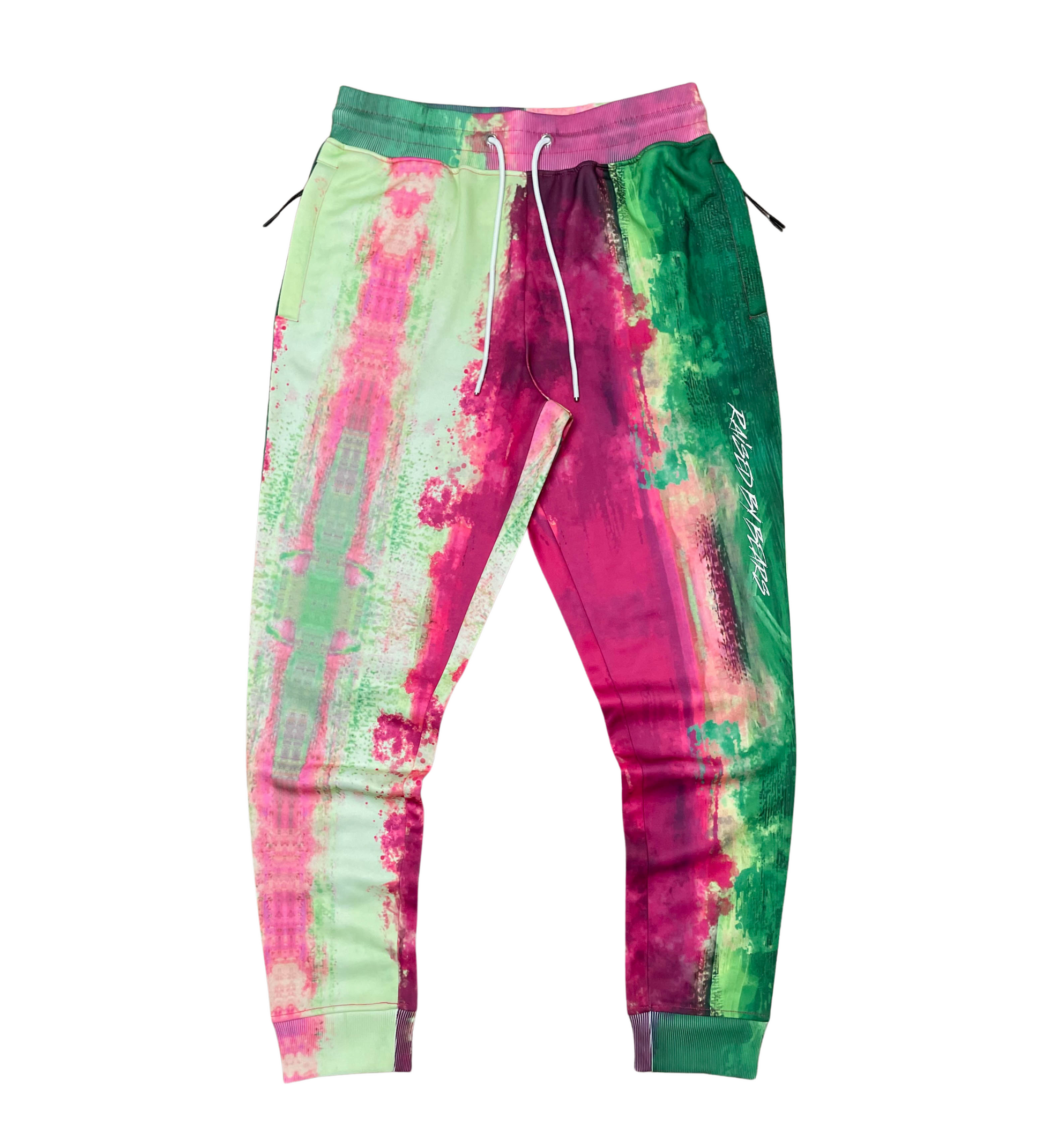 Raised By Bears Poly Tie Dye Jogger Set - Fuschia | Civilized _12