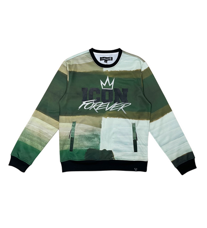 Icon Embroidered Poly Jersey Jogger Set - Green | Civilized _9