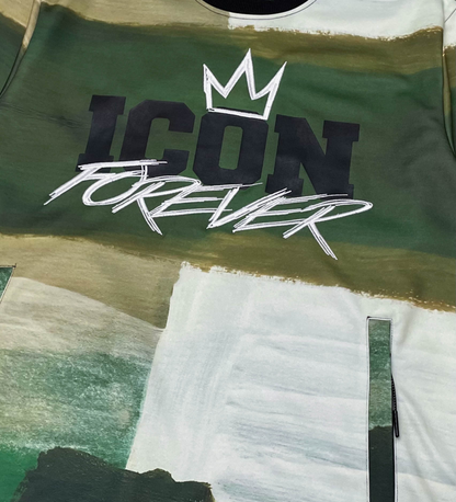 Icon Embroidered Poly Jersey Jogger Set - Green | Civilized _11