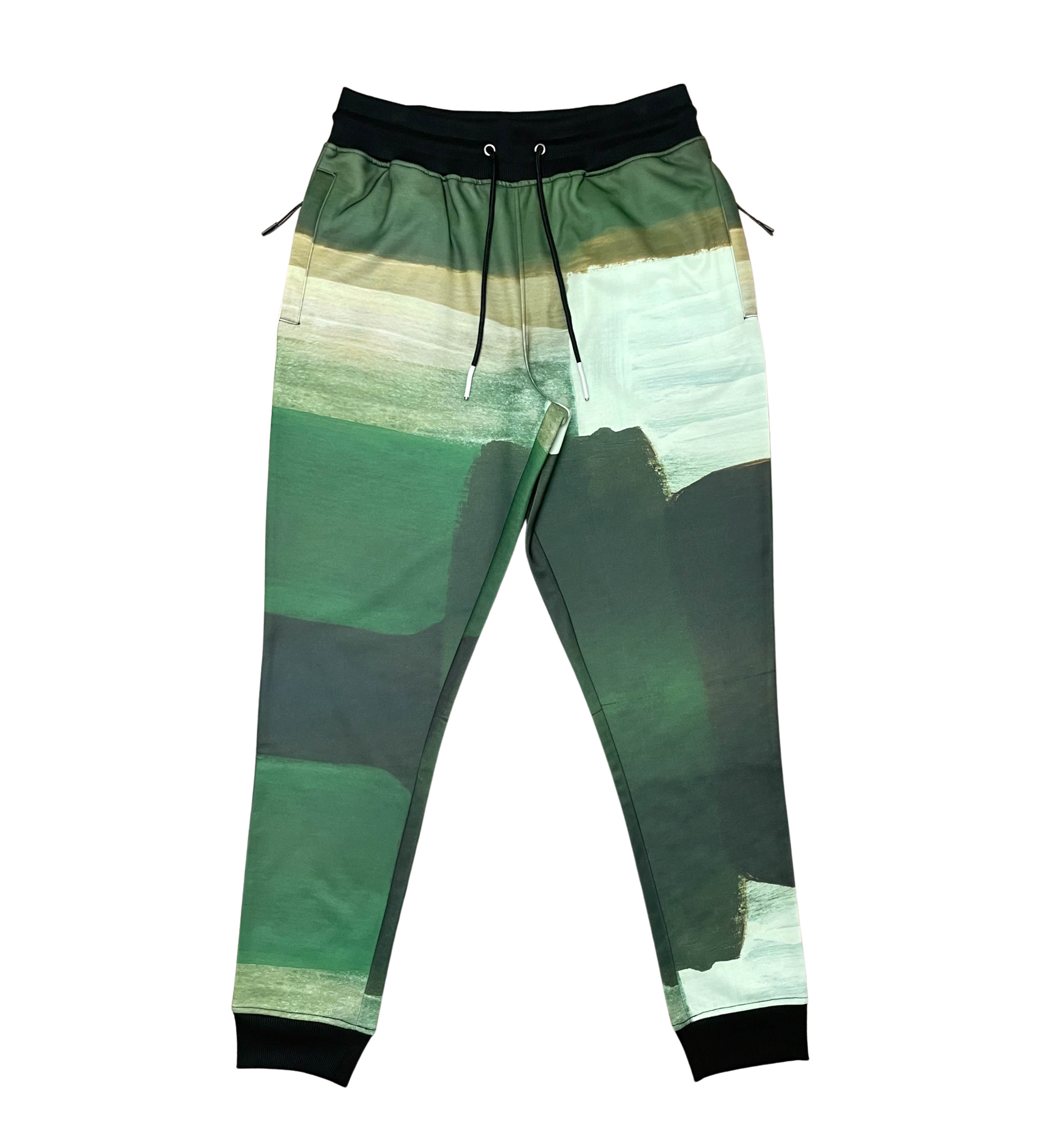 Icon Embroidered Poly Jersey Jogger Set - Green | Civilized _12