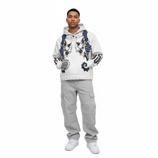 Sea horses pull over hoodie by VIERICHEPARIS, view 7