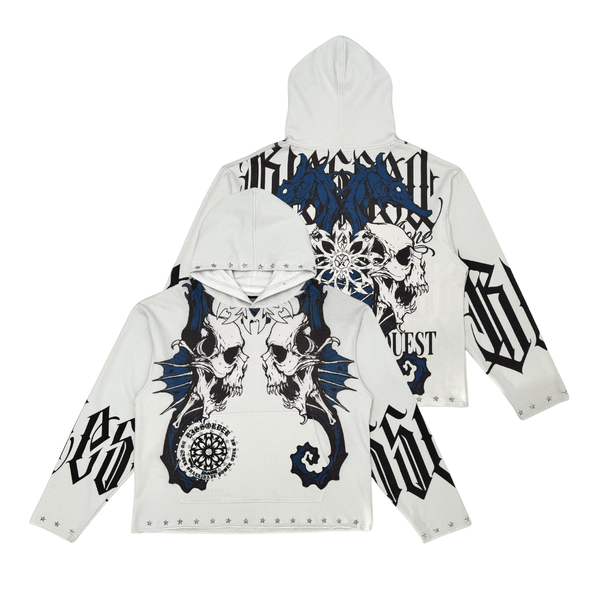Sea horses pull over hoodie by VIERICHEPARIS, view 8