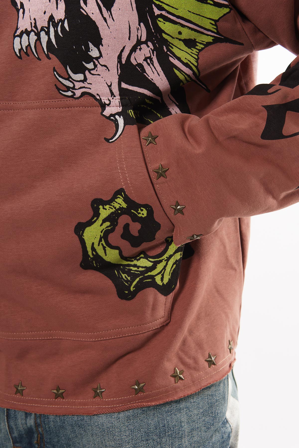 Sea horses pull over hoodie Pink by Dissorder - 3