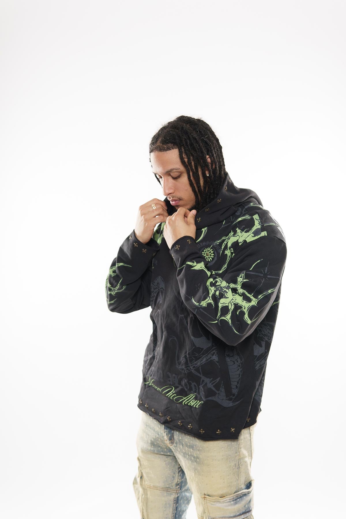 Established alone pull over hoodie Black by Dissorder - 4