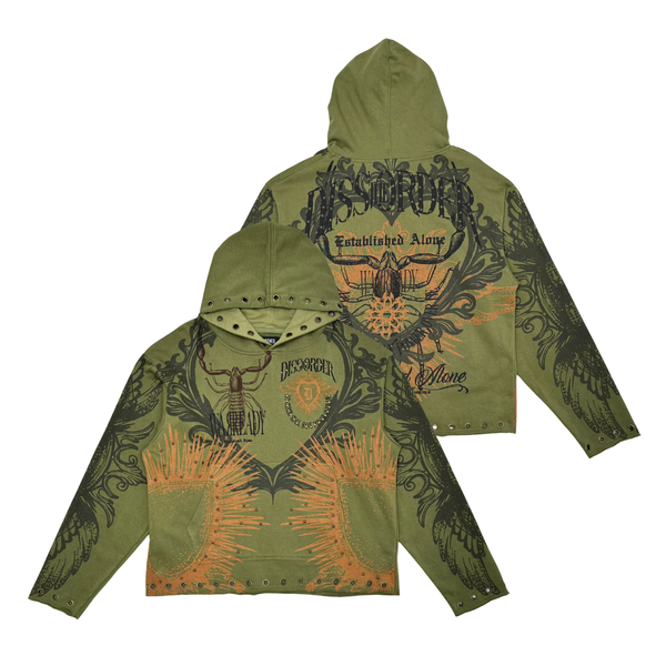 No order shall have power over me pull over hoodie by Dissorder, view 8