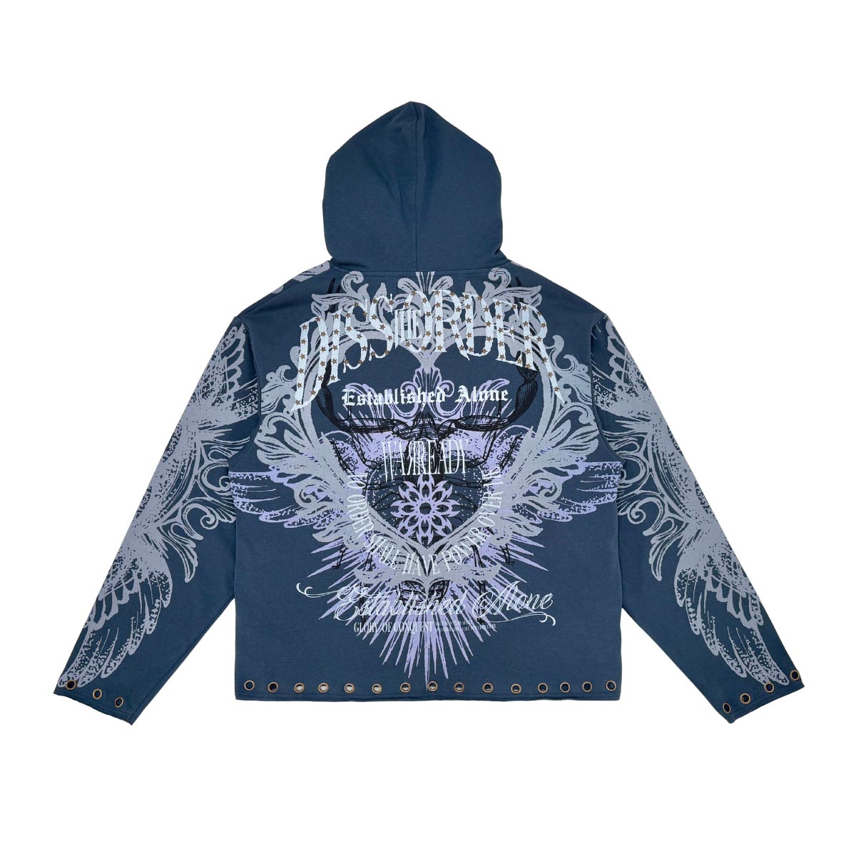 No order shall have power over me pull over hoodie Indigo by Dissorder - 2