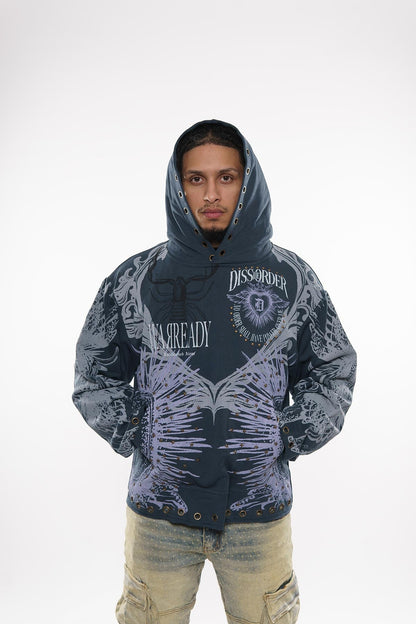 No order shall have power over me pull over hoodie Indigo by Dissorder - 3