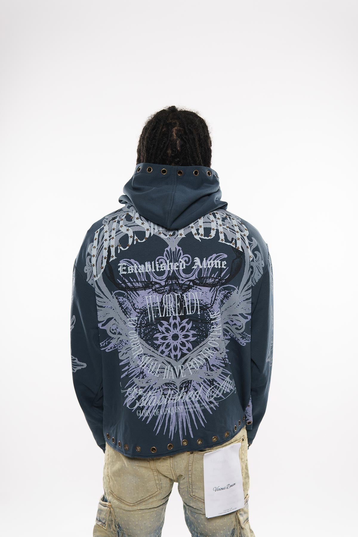 No order shall have power over me pull over hoodie by Dissorder, view 5