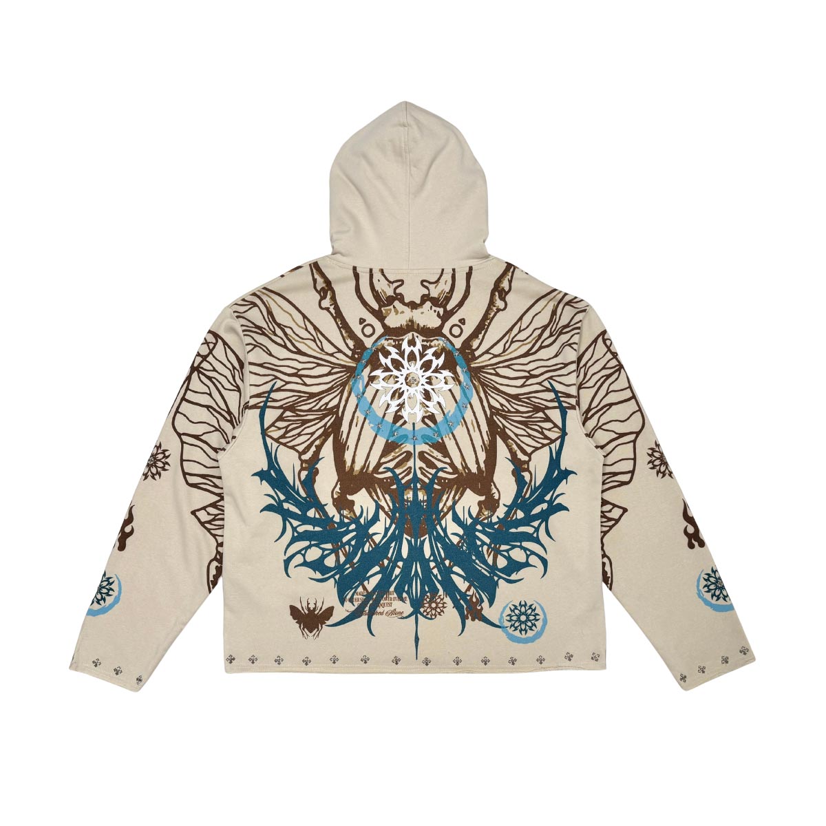 Atlas beetle pullover hoodie Cream by Dissorder - 2