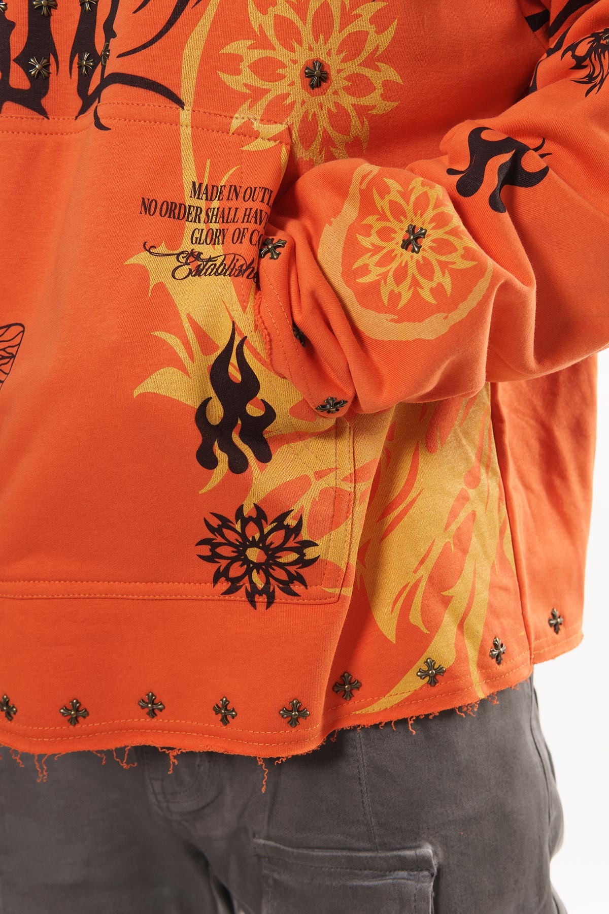 Atlas beetle pullover hoodie Orange by Dissorder - 2