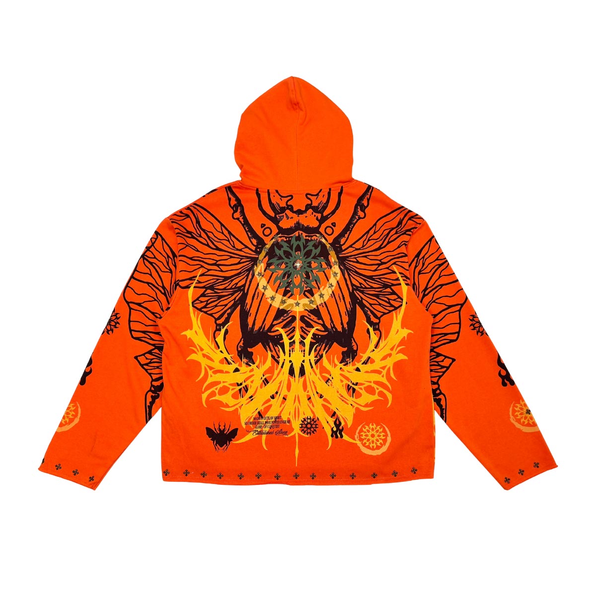 Atlas beetle pullover hoodie Orange by Dissorder - 3