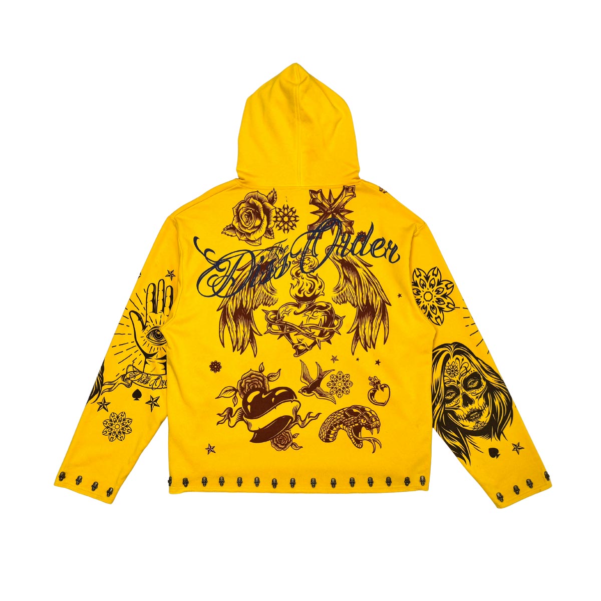 Praying hands pull over hoodie by Dissorder, view 4