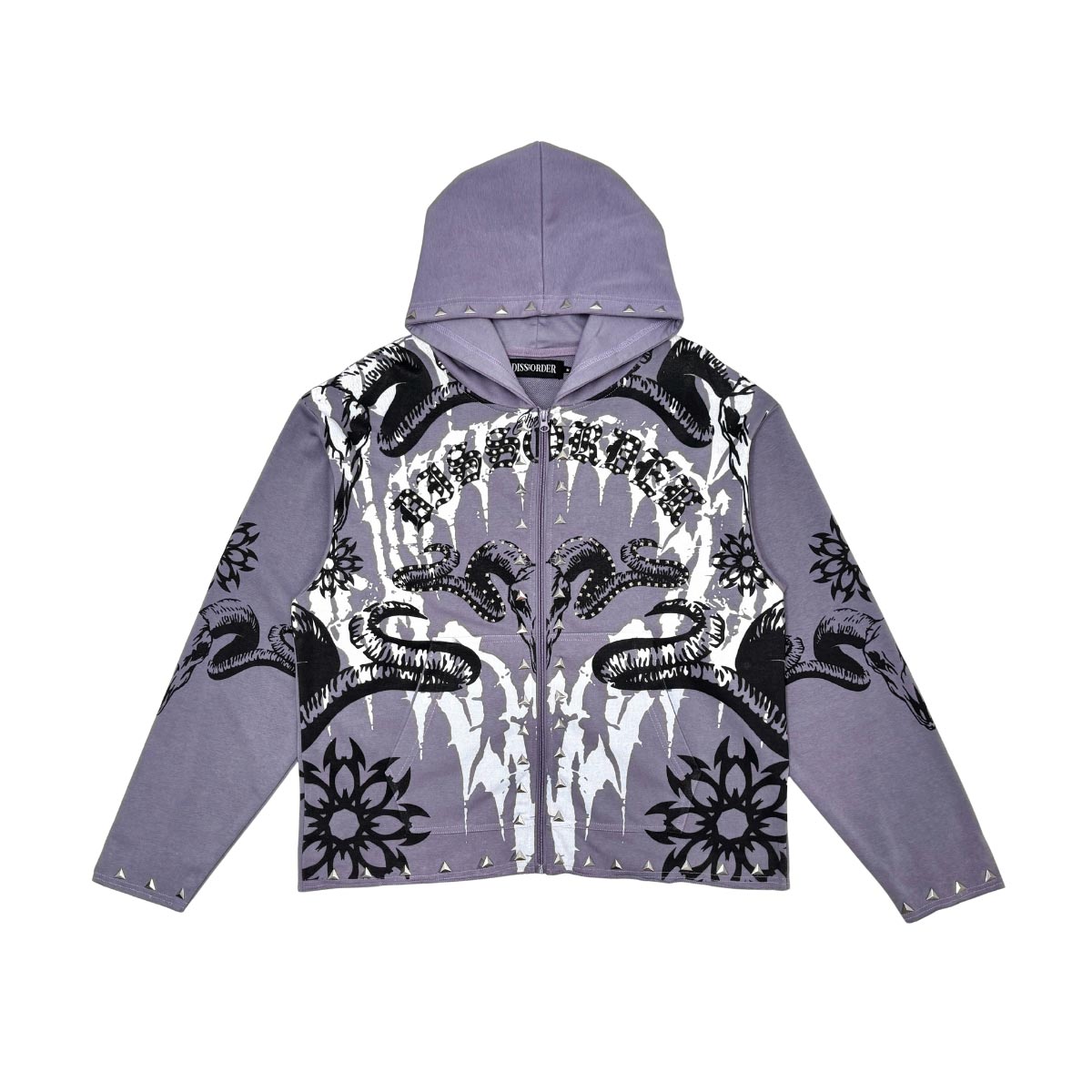 Diss the order skull zip up hoodie by VIERICHEPARIS, view 1