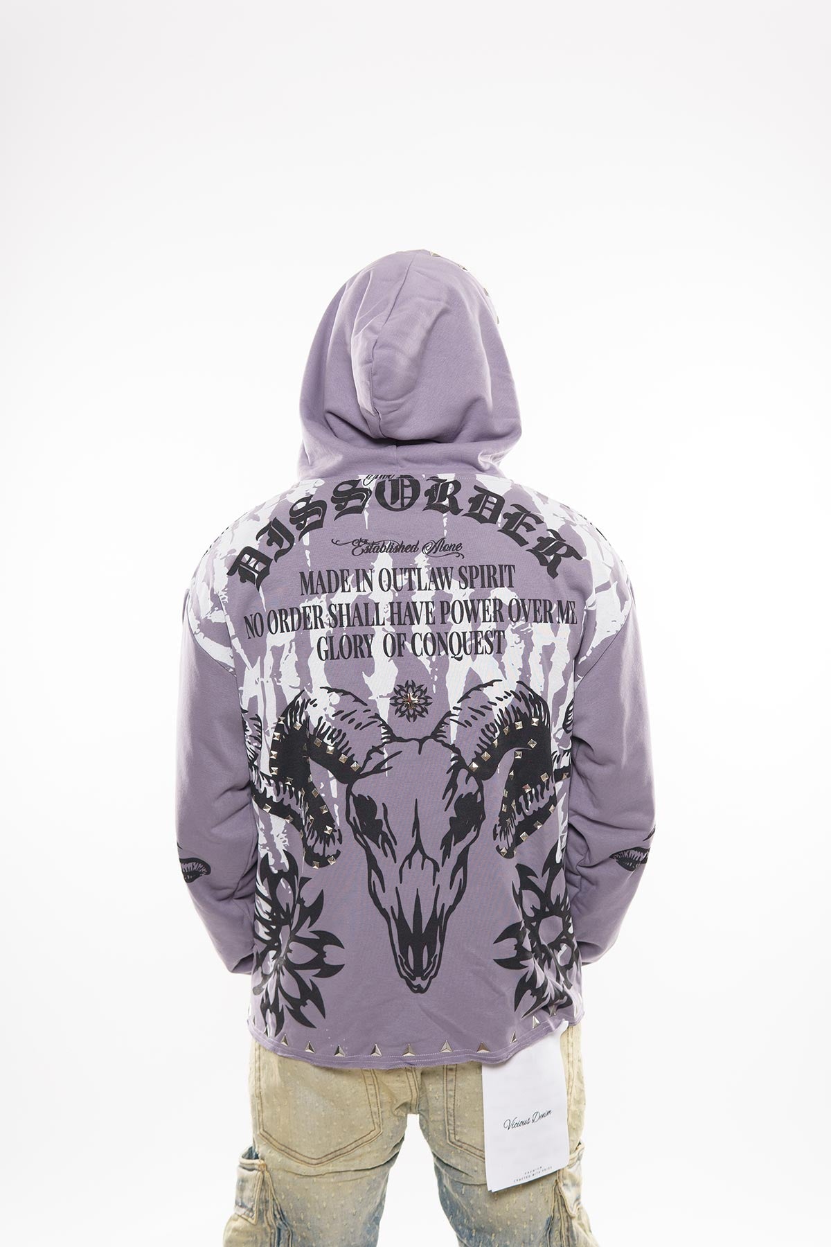 Diss the order skull zip up hoodie by VIERICHEPARIS, view 3