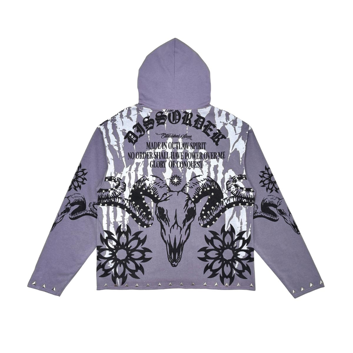 Diss the order skull zip up hoodie by VIERICHEPARIS, view 4