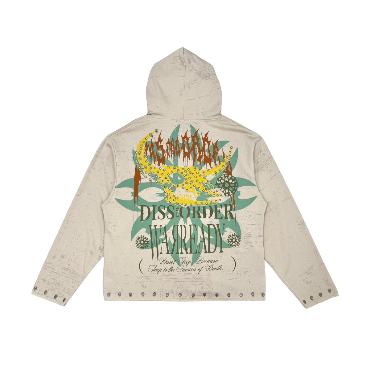 Diss the order zip up hoodie Cream by Dissorder - 2