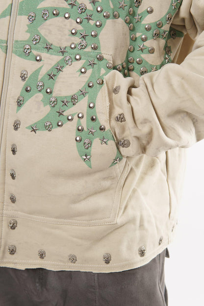 Diss the order zip up hoodie Cream by Dissorder - 3