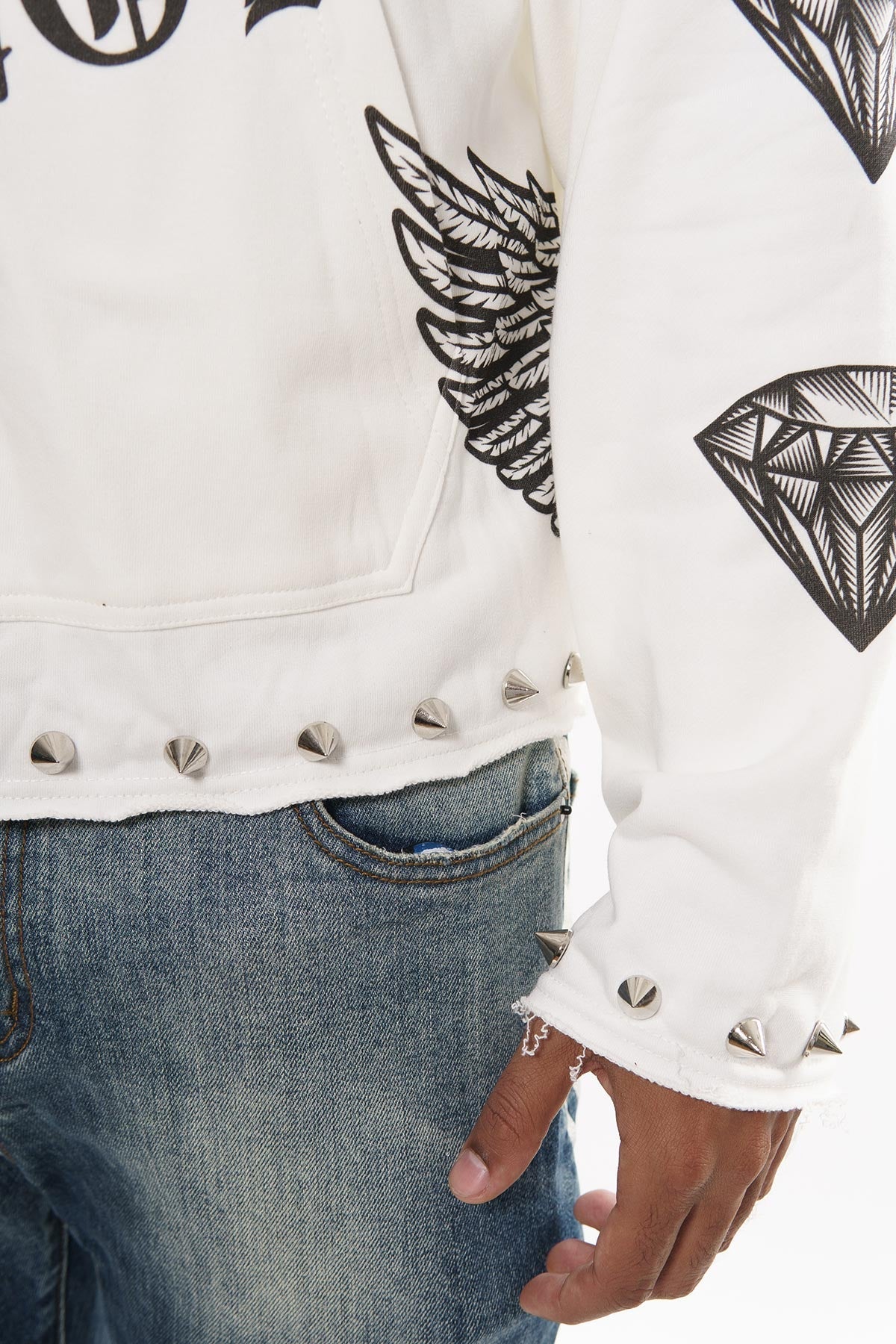 Hardcore zip up hoodie White by Dissorder - 2